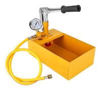 5 Litri 0-25 Bar Pompa Prova Pressione Manuale con Tubo Metro 1, 25KG Strumento Testaggio Idraulica per Tubazioni, Tester Pressione Acqua per Recipienti Pressione, Via Navigabile, Valvole(Giallo)