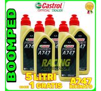 5 LITRI Castrol A747 Olio miscela RICINATO MOTO SCOOTER 2T competizione 05CS04
