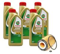 5 LITRI CASTROL EDGE LONG LIFE III 5W30 + FILTRO OLIO BOSCH AUDI VW 1.6 2.0 TDI