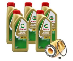 5 LITRI CASTROL EDGE LONG LIFE III 5W30 + FILTRO OLIO BOSCH AUDI VW 1.6 2.0 TDI