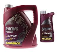 5 litri di olio motore MANNOL SAE 10W-60 RACING+ESTER Originale
