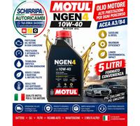 5 Litri LT Olio Motul Motore Auto NGEN 4 NGEN4 10W40 ACEA A3 B4