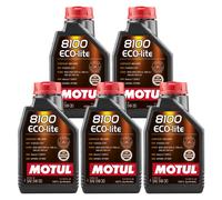 5 Litri MOTUL 8100 ECOLITE 5W30 Olio motore sintetico per risparmio carburante
