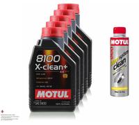 5 Litri MOTUL 8100 X-Clean+ 5W-30 Olio Motore 300ml Diesel System Clean