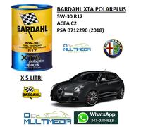 5 LITRI OLIO BARDAHL XTA 5W30 PER ALFA ROMEO GIULIETTA 1.6 DIESEL SOST. WR 5W30