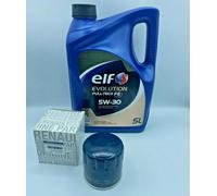 5 LITRI OLIO ELF EVOLUTION FULLTECH FE 5W30 + FILTRO OLIO ORIGINALE 152089599R