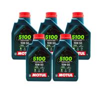5 LITRI OLIO MOTO MOTORE MOTUL 5100 15W-50 15W50 TECHNOSYNTHESE ESTER 4T 05MO52