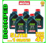 5 LITRI OLIO MOTO MOTORE MOTUL 5100 15W-50 15W50 TECHNOSYNTHESE ESTER 4T 05MO52