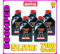 5 LITRI OLIO MOTORE 4T MOTUL 7100 10W50 100% SINTETICO MOTO SCOOTER 05MO36