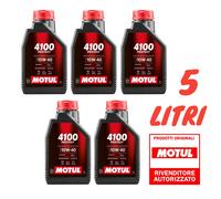 5 Litri Olio MOTORE AUTO MOTUL 4100 PROTECT 10W40 TECHNOSYNTHESE API SL /CF