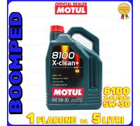 MOTUL 8100 X-CLEAN+ 5W30 VW 504.00 507.00 5LT OLIO MOTORE ACEA C3 100%SINTETICO