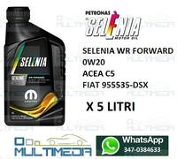 5 LITRI OLIO MOTORE ORIGINALE SELENIA WR FORWARD 0W20 ACEA C5 FIAT 955535-DSX