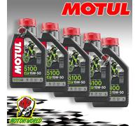 5 LITRI OLIO MOTUL 5100 15/50 15W50 MA2 4T LITRO OFFERTA NUOVO OLIO MOTORE