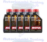 5 Litri Olio Motul 8100 ECO NERGY 5W30 A5/B5 Sintetico Ford Wss M2c 913 D Dpf