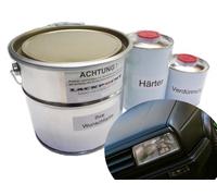 5 Litri Set 2K Vernice per Auto Ral 9005 Nero Opaco Non Colore Uni Acrilico