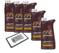 5 Litro MANNOL Trasmissione Dexron VI Filtro Olio per Jeep Cherokee 4.0i 4x4