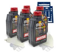 5 Litro MOTUL 8100 x-Cess gen2 5W40 Olio MB 229.5 226.5 A3 B4 Api Sp A40 Set
