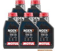 5 LT LITRI OLIO MOTORE MOTUL NGEN7 10W40 4T API SP MA2 MOTO SCOOTER EX7100