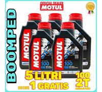 5 LT MOTUL 100 2T API TC OLIO MISCELA SCOOTER MOTO INIEZIONE PREMISCELATI 05MO11