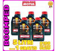 5 LT MOTUL 8100 ECO-CLEAN 0w30 olio motore auto BENZINA DIESEL C2 SP-RC 05MO54