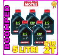 5 LT OLIO MOTUL 510 ANTIFUMO SEMISINTETICO MISCELA MOTO SCOOTER 05MO10