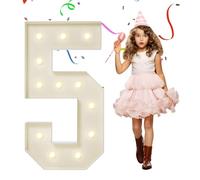 5 luci con numeri luminosi, 1,2 m, luci giganti luminose per illuminare la camera dei bambini, feste di vacanza, cabine fotografiche, rivelazione di genere, 120 cm