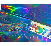 5 m pellicola plotter posteriore trasparente ologramma Oilslick pellicola aut...