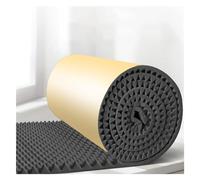 5 m/rotolo di schiuma fonoassorbente per isolamento acustico, spessore 5 cm, tappetino acustico da studio, ignifugo con cancellazione del rumore in cotone (colore: nero, dimensioni: 40 m)