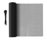 5 m x 40 cm Rotolo di Recinzione a Rete Versatile Rete Plastica Nera Rete