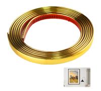 5 m x 8 mm Modanatura Autoadesiva, Modanatura Adesiva Oro, Boiserie Adesiva per Pareti, Impermeabile e Resistente All'olio Modanatura Flessibile, Adatto per Specchi, Pareti, Soffitti, Armadietti