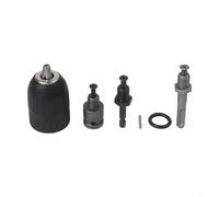 5 mandrini senza chiave e adattatore SDS PLUS, gambo esagonale da 30,5 cm, capacità 2 13 mm per prestazioni di foratura migliorate