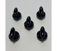 (5) Manopole Country Nera Trend Chiusura Puntino Orizzontale cod. MN1236 COMPATIBILI CON FRANKE