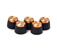5 Manopole per Amplificatore per Chitarra, Oro, in ABS, Montaggio a Pressione, Facili da Usare, per Chitarra Elettrica