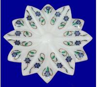 5 " Marmo Frutta Ciotola Pietre Semi Preziose Inserto Floreale Casa Camera Decor