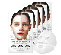 5 maschere in vetro kin, maschera idratante collagene, bio-collagene, idrogel, collagene reale, profonda idratazione e anti-invecchiamento, per lifting, rassodare