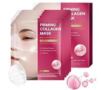 5 mascherine per collagene, collagene Real Deep Mask, Overnight, maschera idrogel per la notte, bellezza, anti-invecchiamento e ringiovanimento foglie