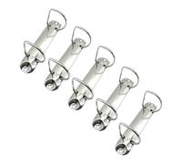 5 meccanismi a 2 anelli, clip in metallo a forma di D, 2 anelli di ricambio per documenti, libri di testo, documenti, documenti degli studenti