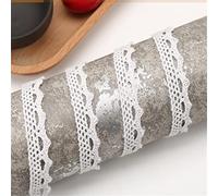 5 Meters 1,1 cm Pizzo Largo Lavorato a Maglia in Cotone per Cucito Artigianato Abbigliamento, Nastro Merletto Pizzi Bordo Passamaneria Crochet Lace Trim Bordatura in Pizzo Taglio Guarnizione,B-Bianco