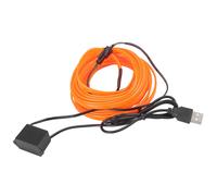 5 Metri / 16 piedi Auto Interno USB EL Cavo Arancione Freddo Luce Set