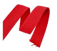 5 Metri 20-50mm Nastri di Cotone 1.5mm Spessore Ad Alta Tenacità Cinghia Dello Zaino Tessitura Etichetta Nastro Vestiti Da Cucire Bias Binding per cucire tessuti fai da te(Red,38mm)