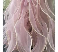 5 metri 4 cm/6 cm di larghezza perla filato coda di pesce onda nastro di organza accessori per capelli fiocco fai da te materiale confezione regalo tessuto da cucito-4,4 cm di larg