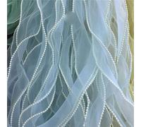 5 metri 4 cm/6 cm di larghezza perla filato coda di pesce Onda Organza Nastro Fiocco FAI DA TE Accessori Per Capelli Materiale Confezione regalo Tessuto da cucire-7,4 cm di larghez