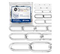 5-metri 5-mm di spessore catena in acciaio inox V4A a maglia lungo da NietFullThings in un unico pezzo catena di ancoraggio DIN 5685 DIN 763 5-m