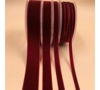 5 metri 6mm 9mm 15mm 25mm nastro di velluto a faccia singola per bouquet regalo fatto a mano avvolgimento decorazione festa di Natale anelastico