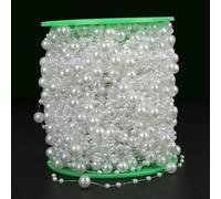 5 Metri 8 mm Filo da Pesca Color Avorio/Bianco Perle Artificiali Perline Catena Ghirlanda di Fiori per Bouquet da Sposa Decorazione Floreale