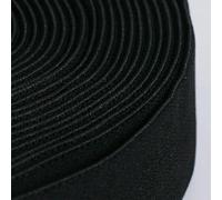 5 metri di elastico morbido in nylon, doppio lato, in velluto, alta elasticità, 20 mm/25 mm/30 mm, per cucire indumenti, pantaloni, cinture, scarpe fai da te, nero, 25 mm, 5 metri