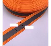 5 metri di sicurezza arancione riflettente argento cucito su tessuto con cinturino in tessuto fettuccia-20 mm-10 mm