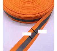 5 metri di sicurezza arancione riflettente argento cucito su tessuto con cinturino in tessuto fettuccia-25 mm-10 mm