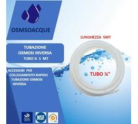 5 Metri di Tubo da 1/4" per Alimenti per Depuratore ad Osmosi Inversa o Filtri