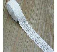 (5 metri/rotolo) Nastro in pizzo ricamato in cotone bianco, tessuto, rifiniture fai da te, materiali per cucire e artigianato fatti a mano-17